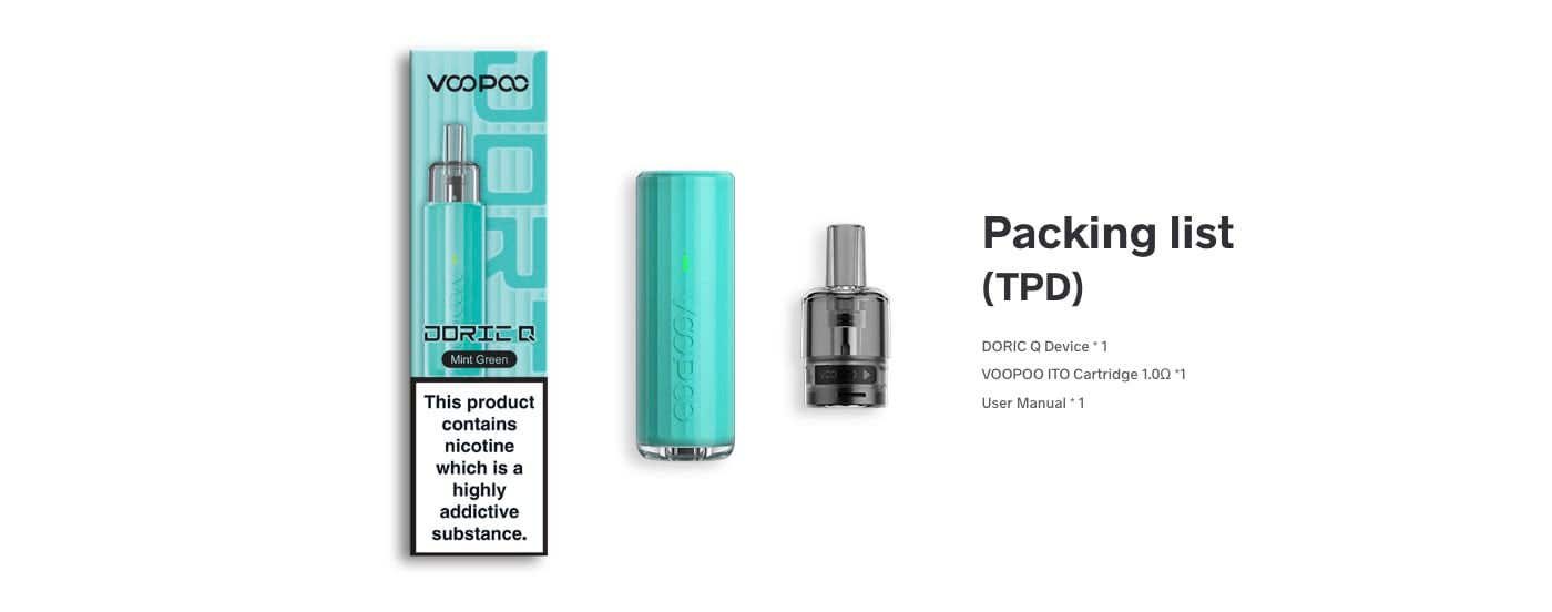 VooPoo Doric Q Pod Vape Kit - What's in the box?