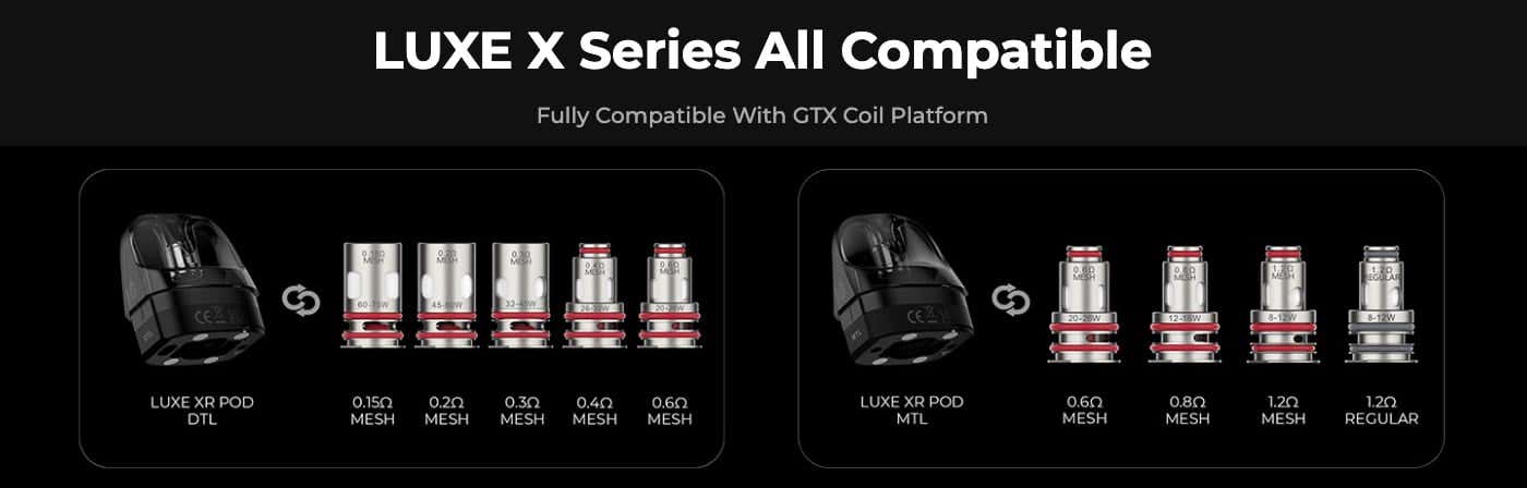 Vaporesso Luxe XR Max Pod Vape Kit - Compatible with all GTX coils