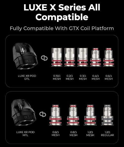 Vaporesso Luxe XR Max Pod Vape Kit - Compatible with all GTX coils