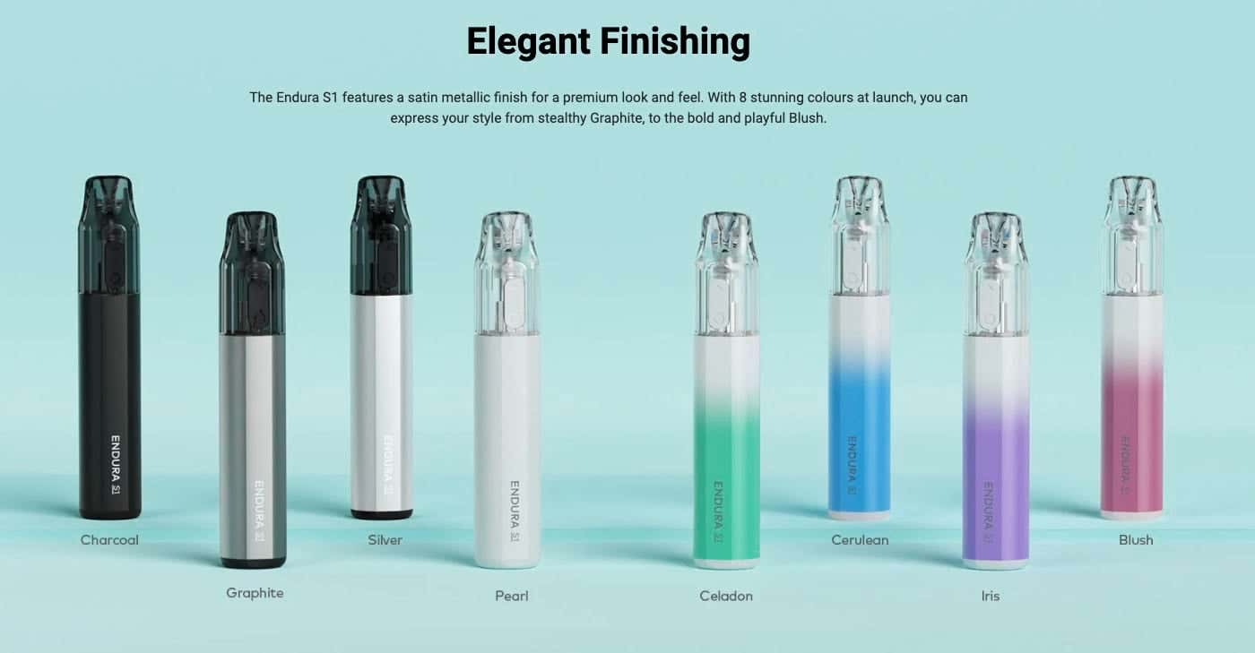 Innokin Endura S1 Disposable Vape Kit - 8 elegantly finished colours