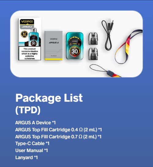 VooPoo Argus A Pod Vape Kit - What's in the Box?