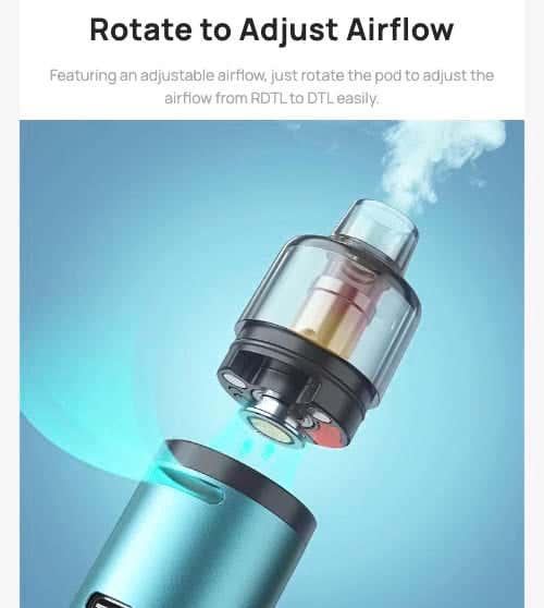Aspire BP Stik Pod Vape Kit - Rotate to adjust airflow