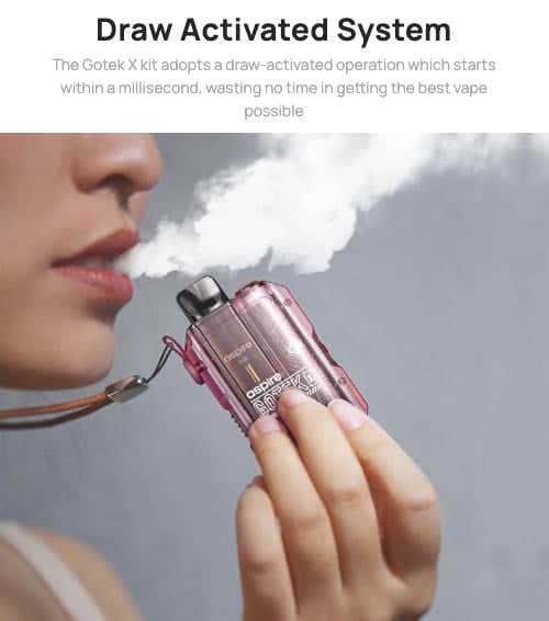 Aspire Gotek X Vape Pod Kit - Draw activated vaping system