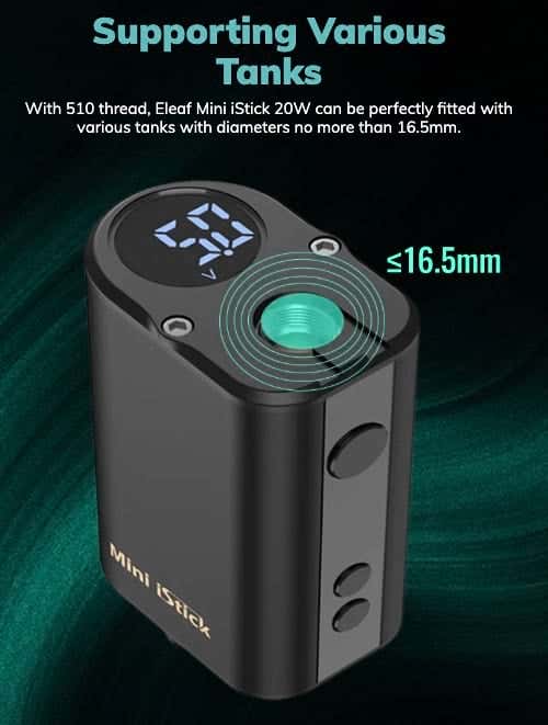 Eleaf Mini iStick 20W Mod - Supporting various tanks