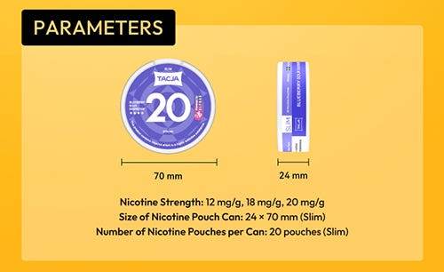 Elf Bar TACJA Nicotine Pouches - Parameters