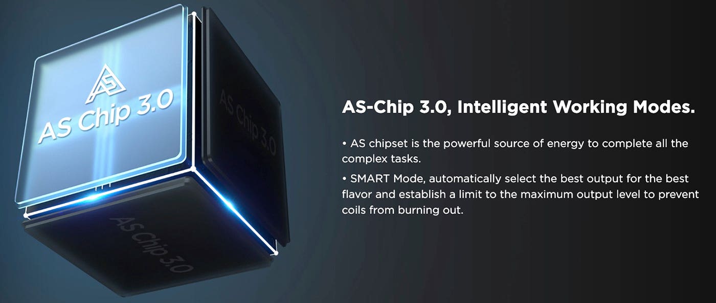Geekvape AS-Chip 3.0 with intelligent modes, including SMART mode