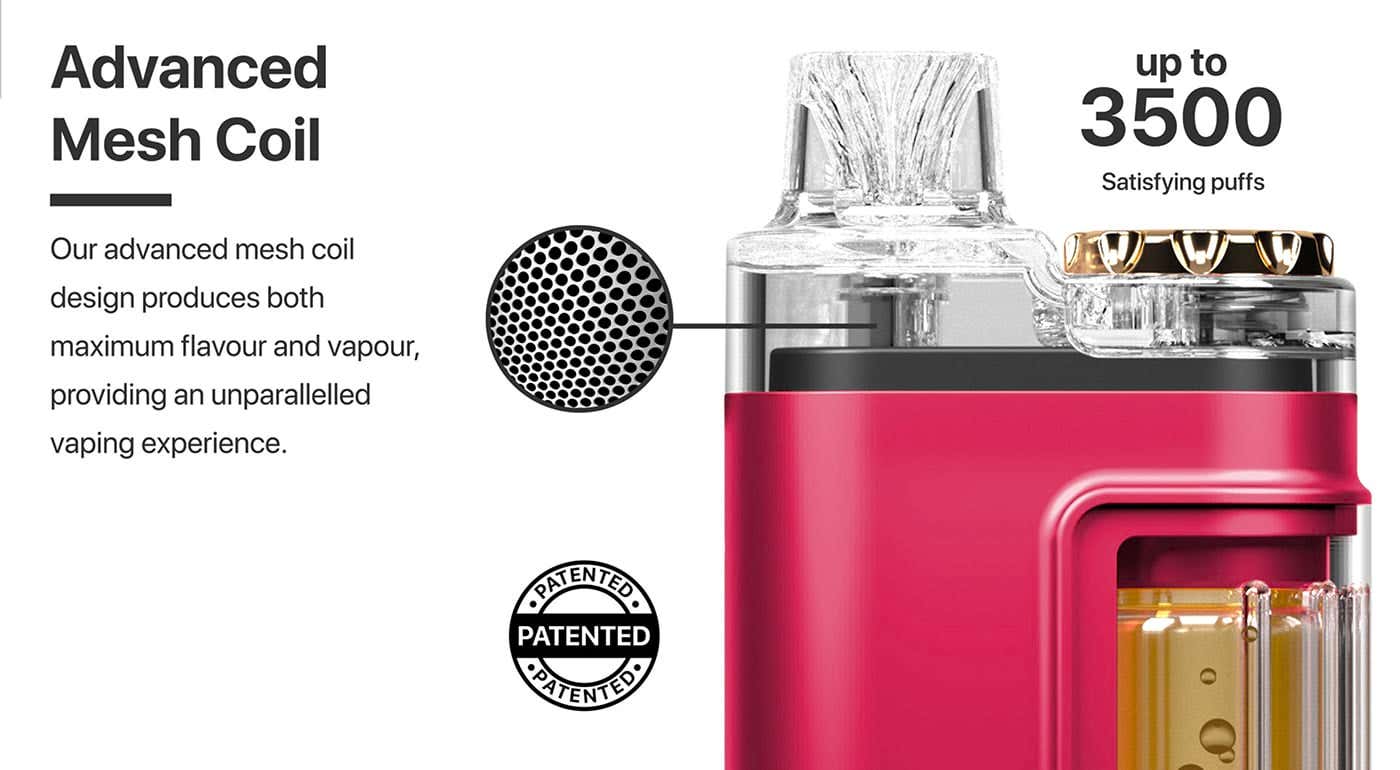 Instafill 3500 Rechargeable Disposable Vape Kit - Advanced mesh coil