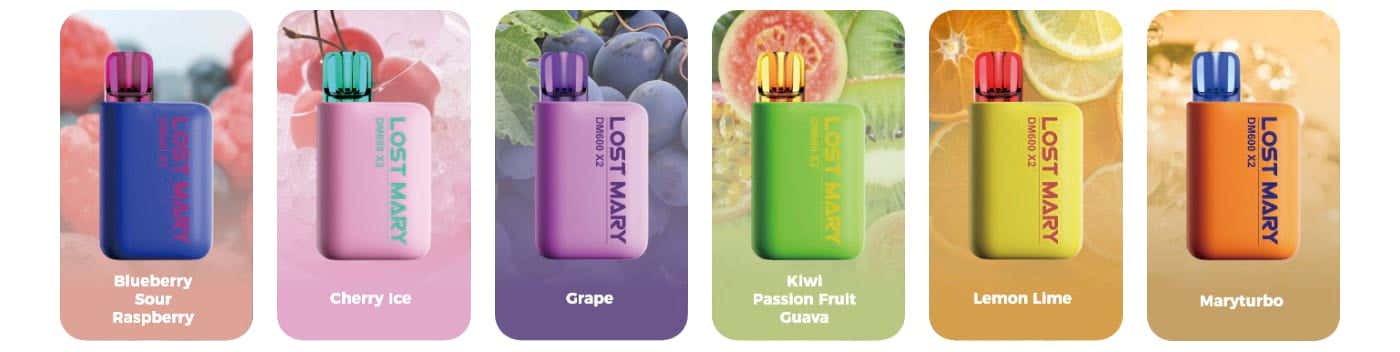 Lost Mary DM600 X2 Disposable Vape Kit - 20 Flavours to choose from!