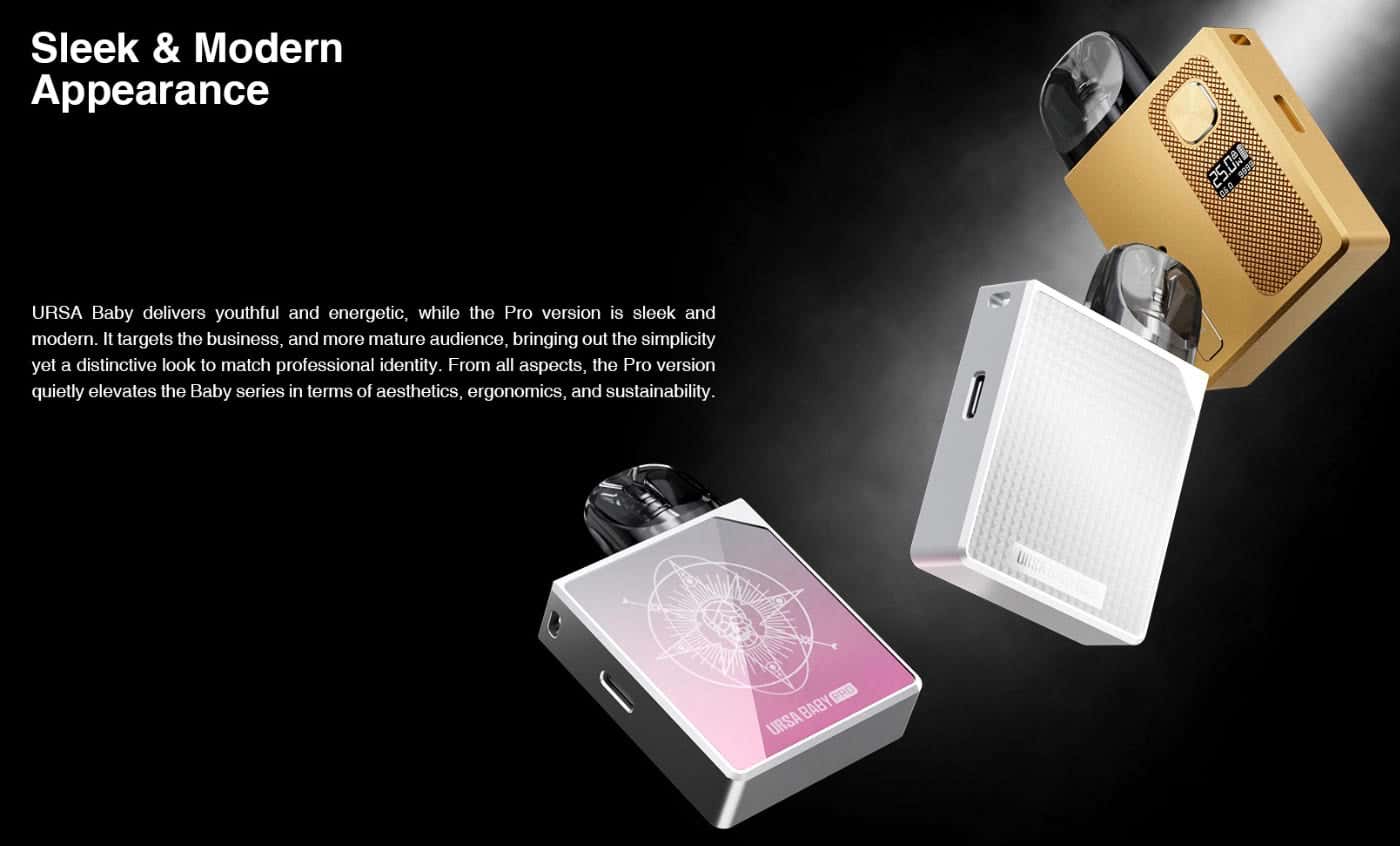 Lost Vape Ursa Baby Pro Pod Vape Kit - Sleek and modern appearance