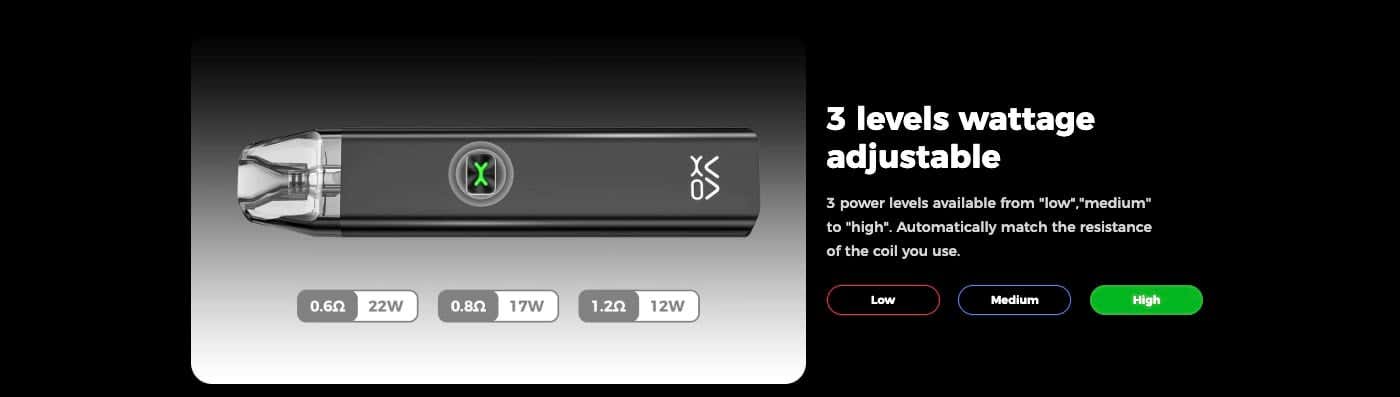 Oxva Xlim C - Adjustable wattage vaping device