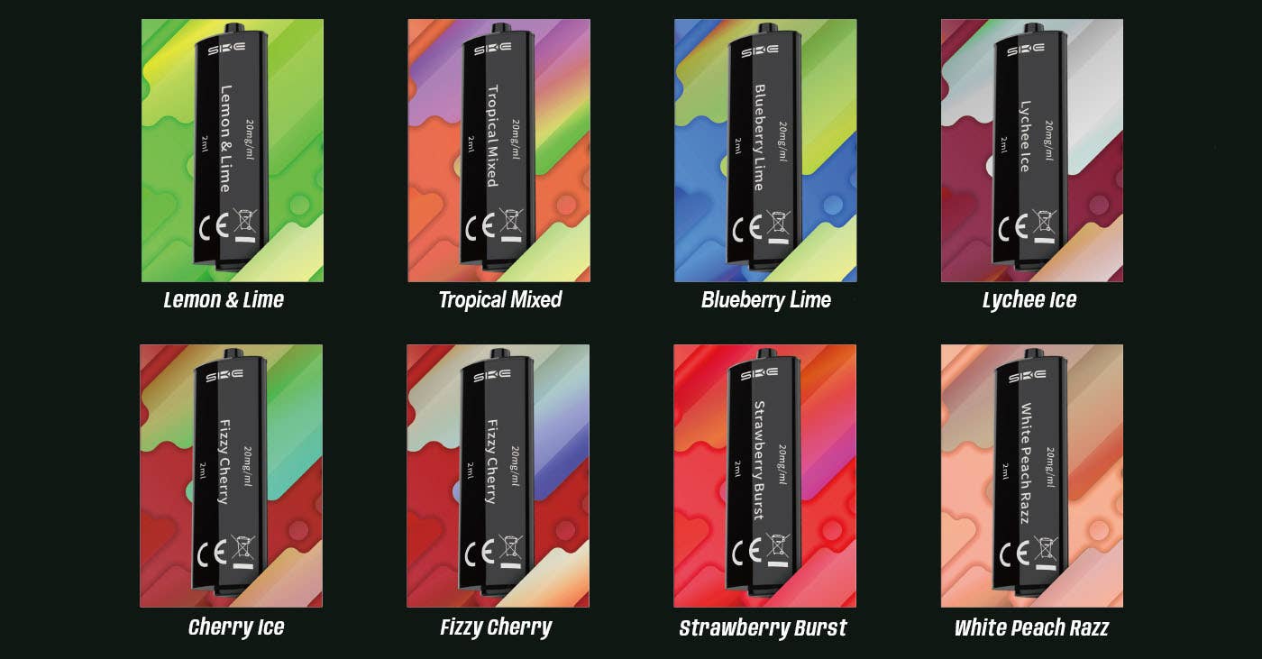 SKE Crystal 4in1 Replacement Prefilled Pods - Choose from 16 replacement flavours in packs of four pods