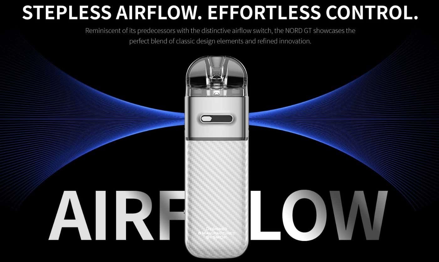 Smok Nord GT Pod Vape Kit - Stepless airflow, effortless control