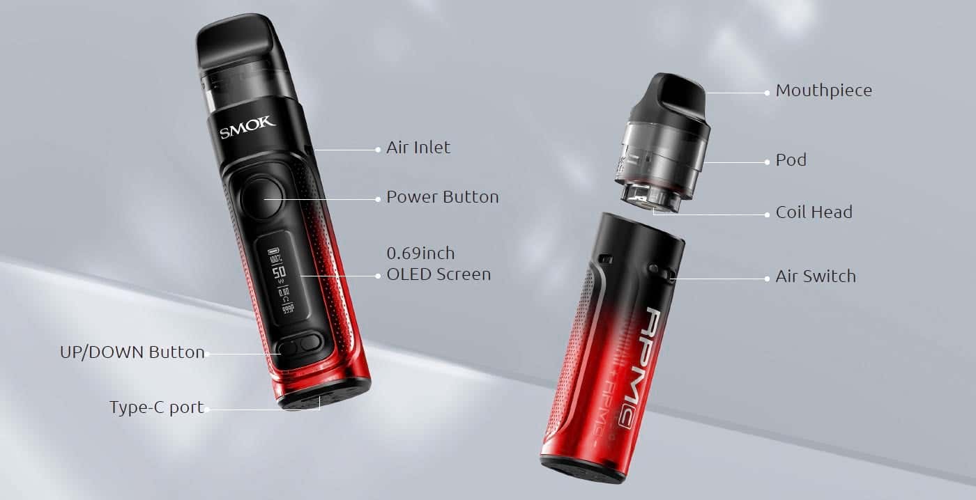 Smok RPM C Pod Vape Kit - Components