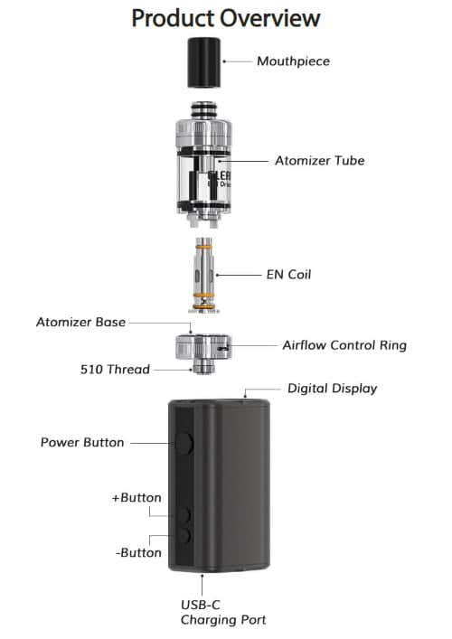 TECC Arc Mini 2 Pod Vape Kit - Components' Overview