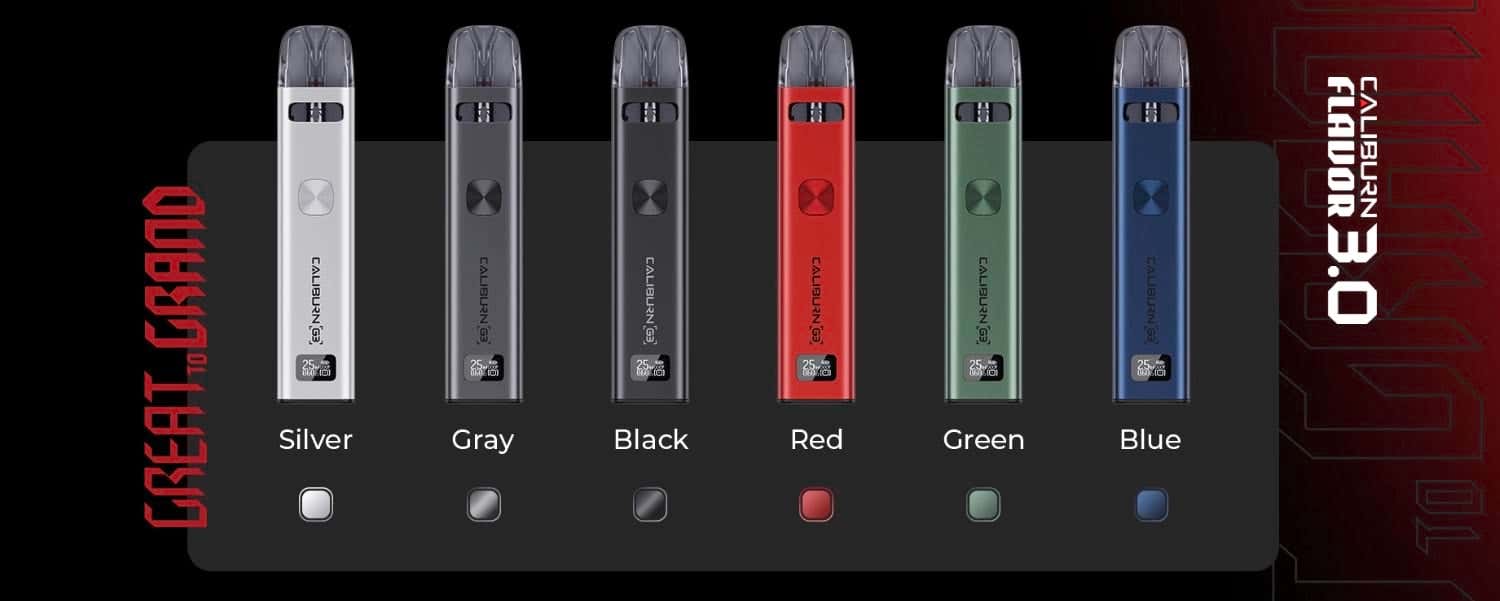 Uwell Caliburn G3 Pod Vape Kit - 6 simple and stylish colours