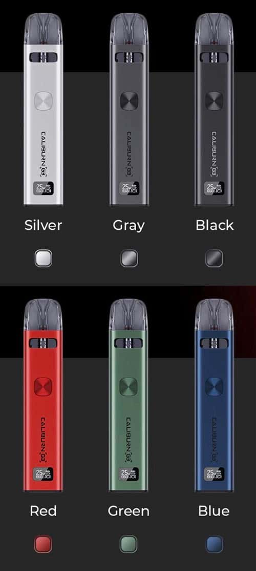 Uwell Caliburn G3 Pod Vape Kit - 6 simple and stylish colours