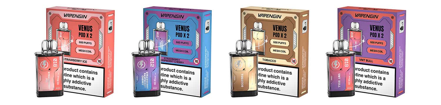 Vapengin Venus Prefilled E-Liquid Pods - 19 premium flavours to choose from