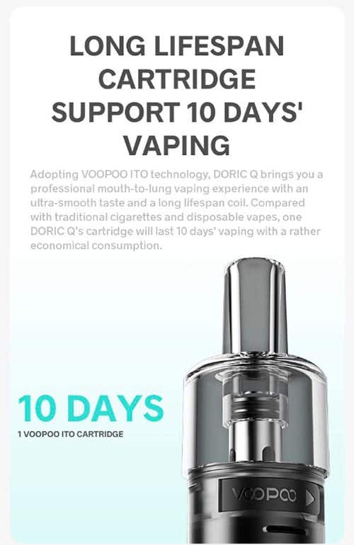 VooPoo Doric Q Pod Vape Kit - Long lifespan