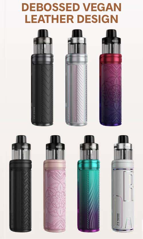 VooPoo Drag X2 Pod Vape Kit - Debossed vegan leather design