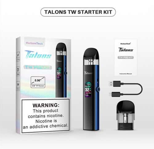 Horizontech Talons TW Pod Vape Kit - What's in the TPD Compliant Box?