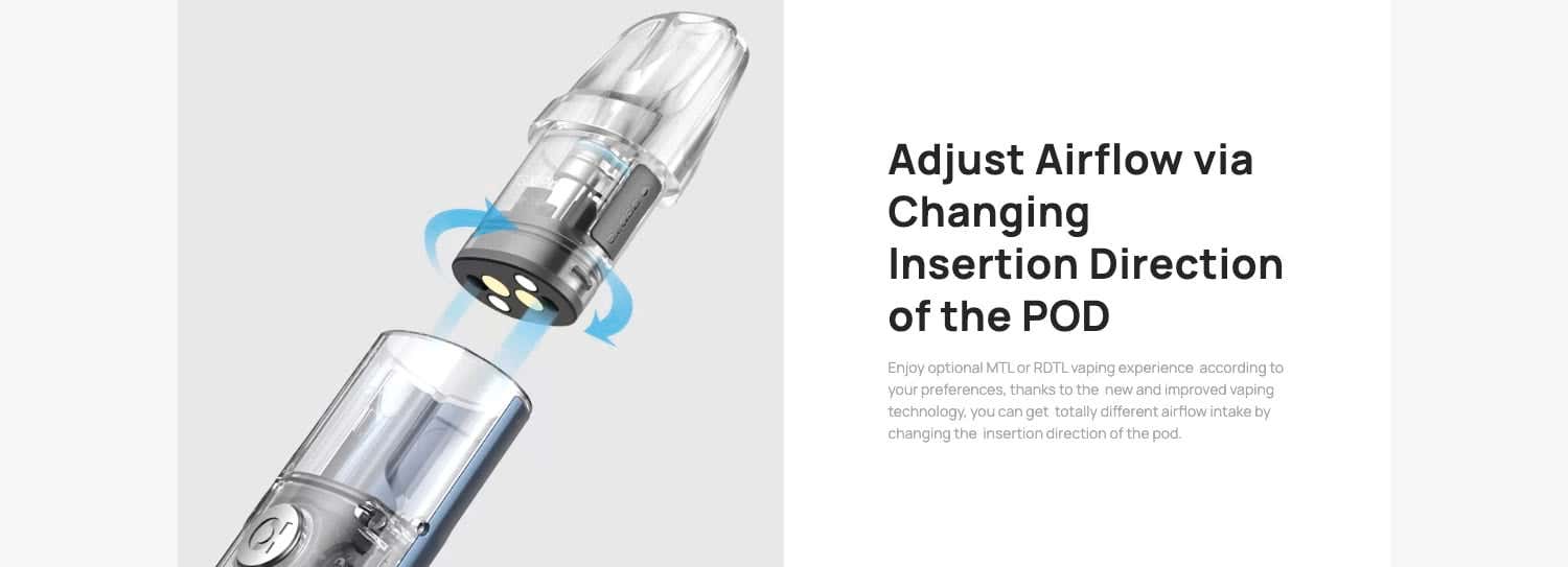 Aspire Cyber S Pod Vape Kit - Adjustable airflow