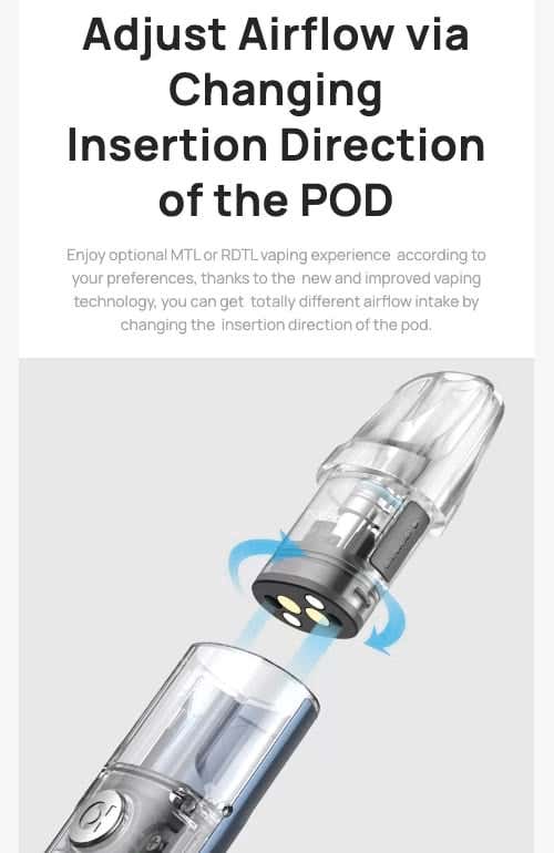 Aspire Cyber S Pod Vape Kit - Adjustable airflow
