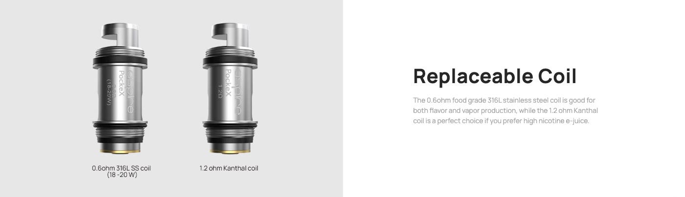 Aspire Pockex Coil - Replaceable U-Tech coil technology