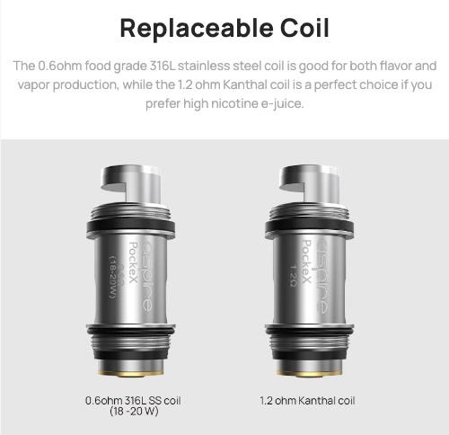 Aspire Pockex Coil - Replaceable U-Tech coil technology