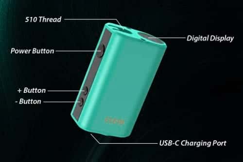 Eleaf Mini iStick 20W Mod - Buttons and interface