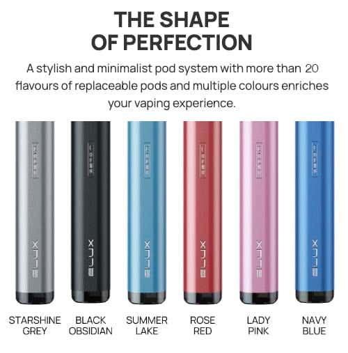 Elux Zero N Prefilled Pod Vape Kit Battery - 6 Simple colours to choose from