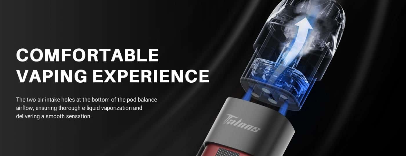 Horizontech Talons Pod Vape Kit - Comfortable vaping experience