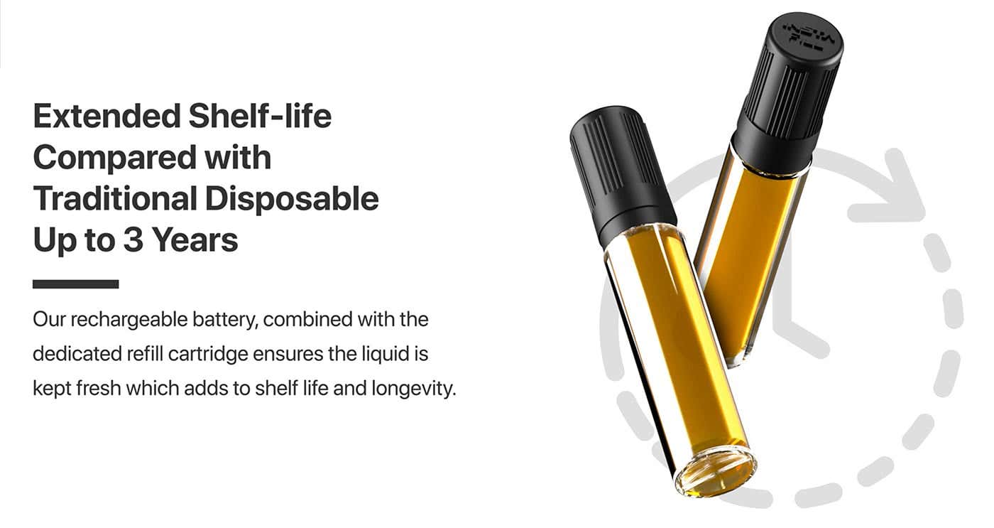 Instafill 3500 Rechargeable Disposable Vape Kit - Extended shelf-life and longevity
