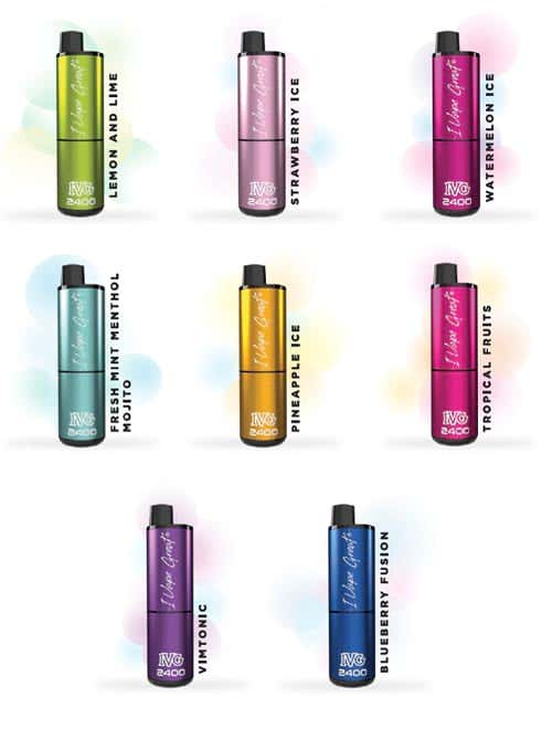 IVG 2400 Disposable Vape - 26 big flavours