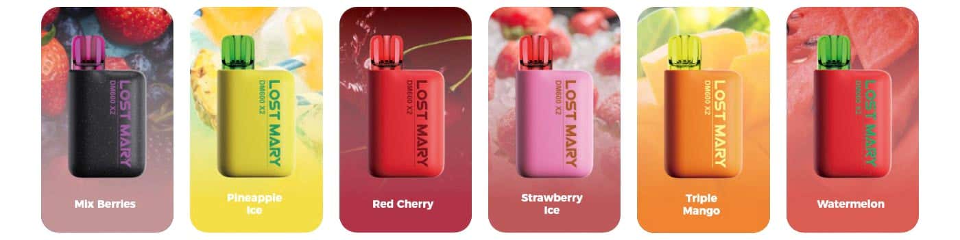 Lost Mary DM600 X2 Disposable Vape Kit - 20 Flavours to choose from!