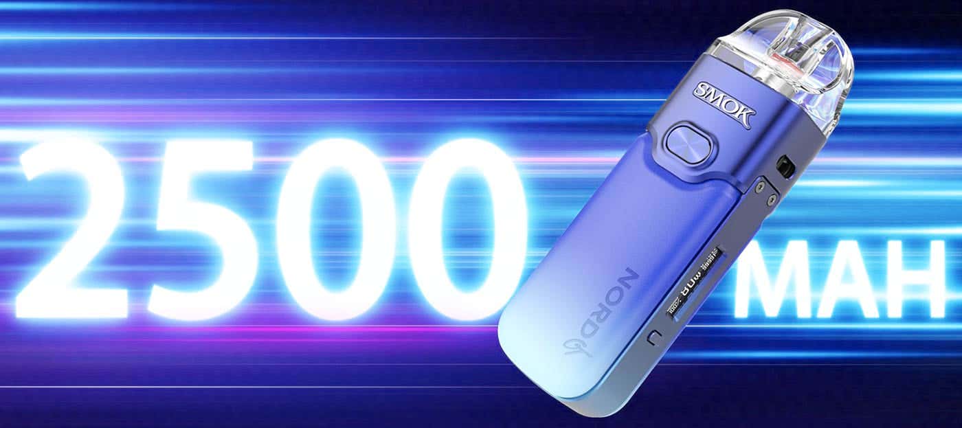 Smok Nord GT Pod Vape Kit - 2500 mAh battery capacity