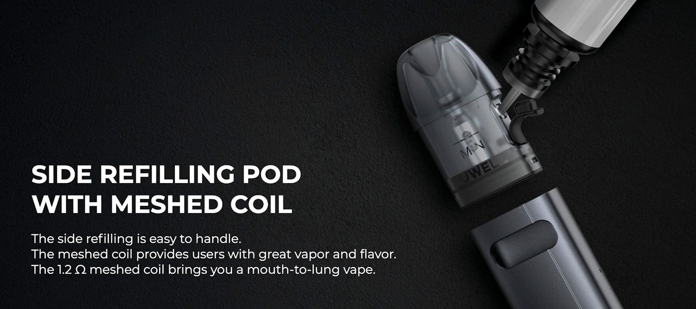 Caliburn A2, AK2 and A2S 1.2 ohm pod - Side filling pod with meshed coil