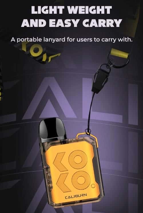 Uwell Caliburn GK2 Vision Pod Vape Kit - Lightweight and easy to carry