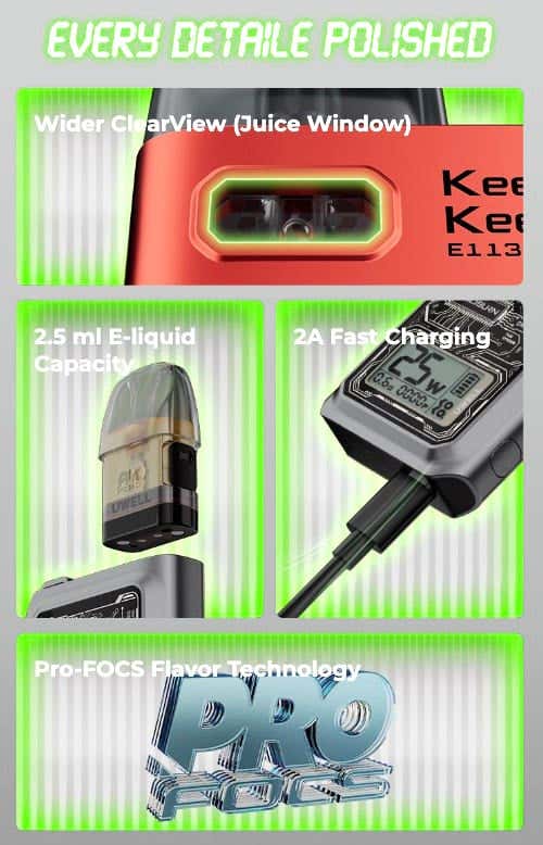 Uwell Caliburn GK3 Pod Vape Kit - Every detail polished