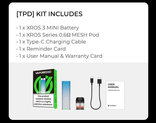 Vaporesso XROS 3 Mini Pod Kit - What's in the box?