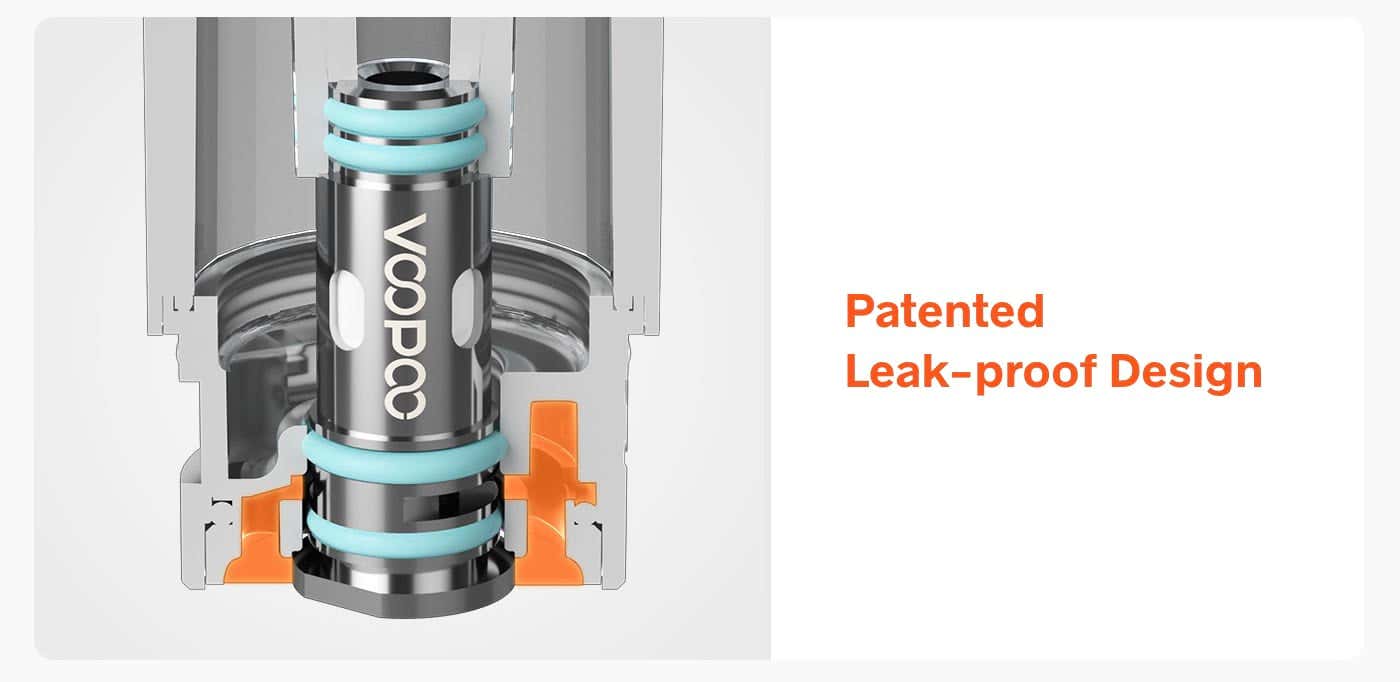 VooPoo Doric E Pod Vape Kit - Patented leak-proof design