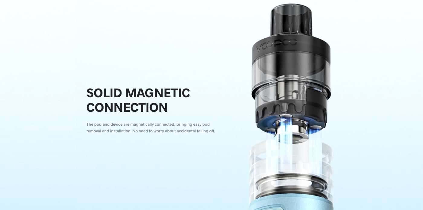 VooPoo Drag H40 Pod Vape Kit - Solid magnetic connection