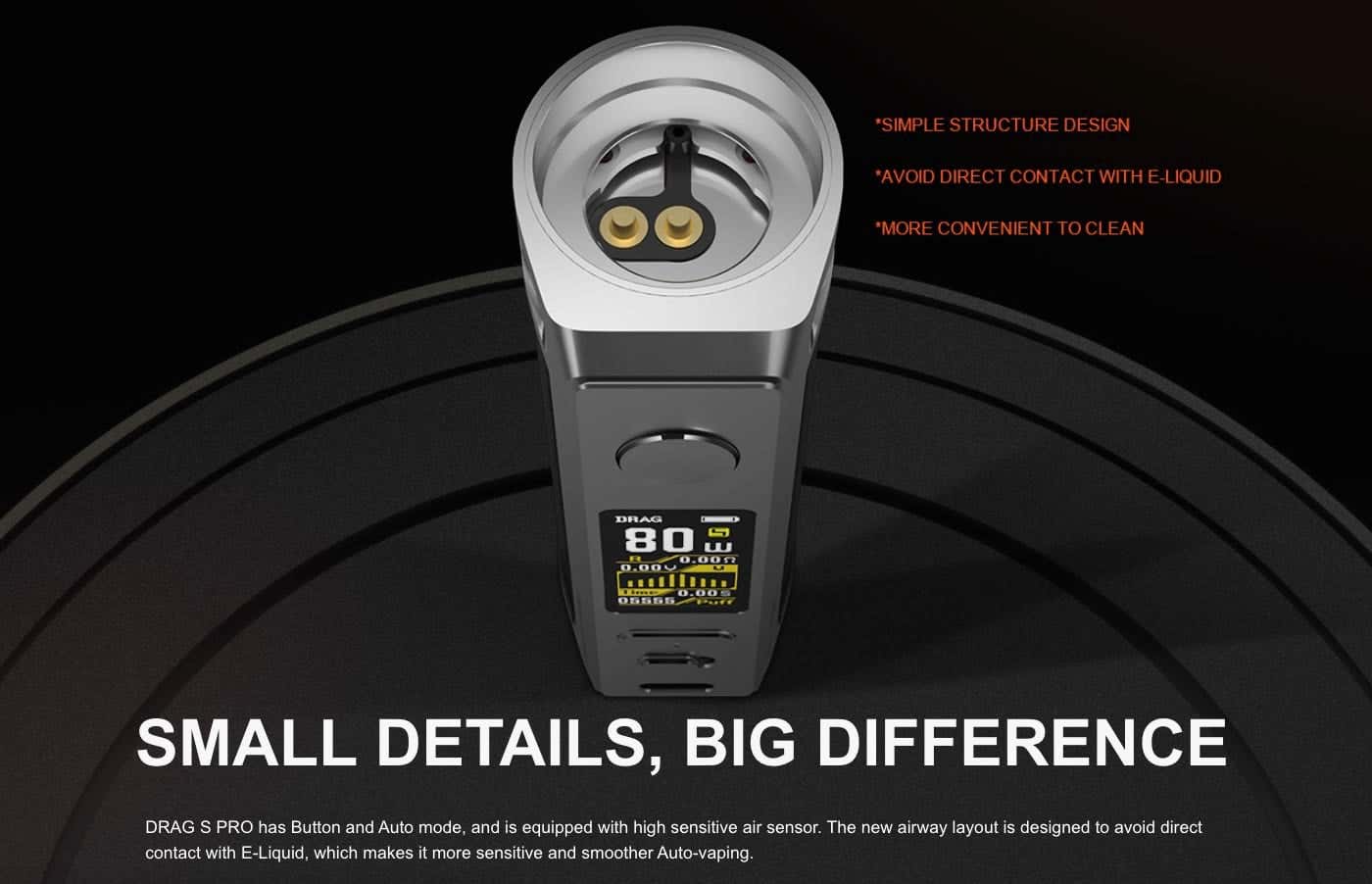 Voopoo Drag S Pro Pod Vape Kit - Small Details, Big Differences