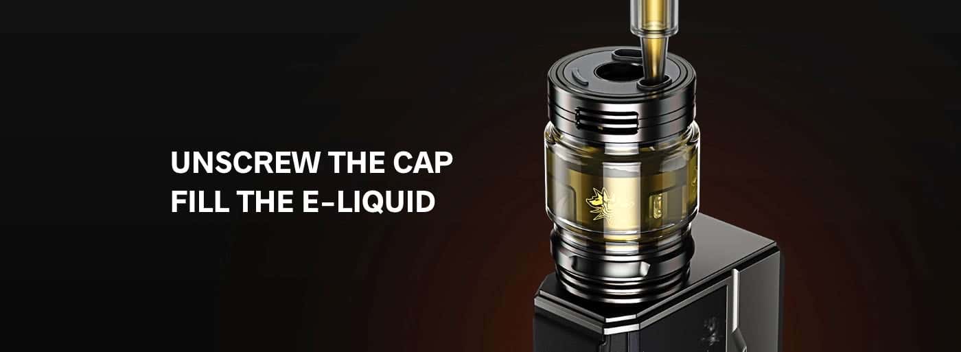 Voopoo UForce-L Tank - Unscrew the cap, fill the e-liquid