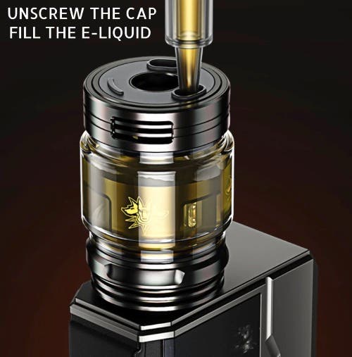 Voopoo UForce-L Tank - Unscrew the cap, fill the e-liquid