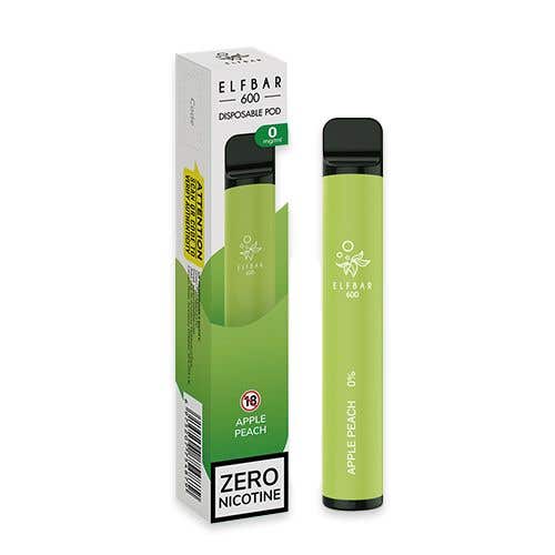 Elf Bar 600 Disposable Kit — 0mg (Nicotine-Free) - Apple Peach