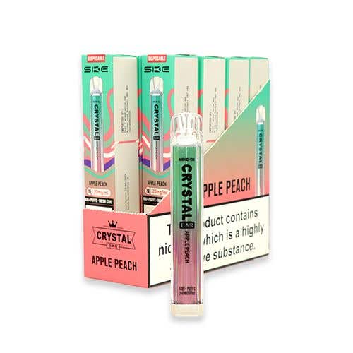 SKE Crystal Bar Disposable Vape Kit 10 x Multipack - Apple Peach