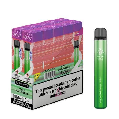 Elf Bar 600 V2 Disposable Kit 10 x Multipack 2% - Apple Watermelon