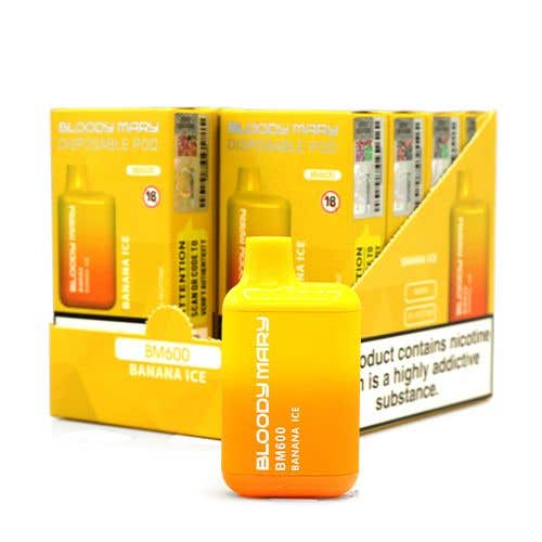 Bloody Mary BM600 Disposable Vape Kit 10 x Multipack - Banana Ice