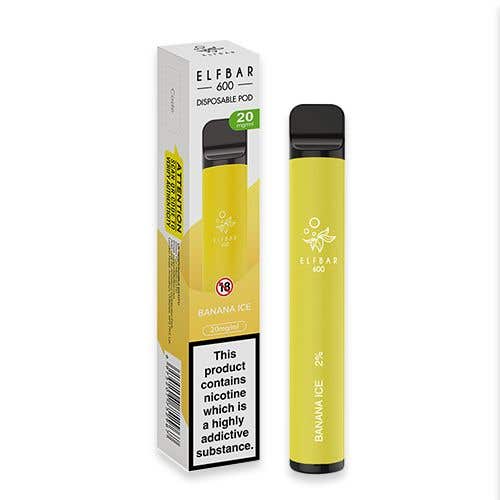 Elf Bar 600 Disposable Vape Kit - 20 mg - Banana Ice