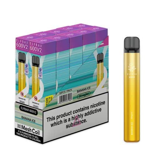 Elf Bar 600 V2 Disposable Kit 10 x Multipack 2% - Banana Ice